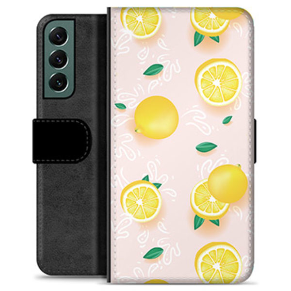 Samsung Galaxy S22+ 5G Premium Plånboksfodral - Citronmönster Animerad