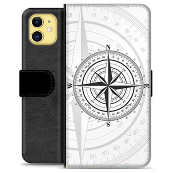 iPhone 11 Premium Plånboksfodral - Kompass Animerad