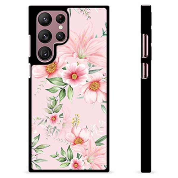 Samsung Galaxy S22 Ultra 5G Skyddsskal - Vattenfärg Blommor Animerad