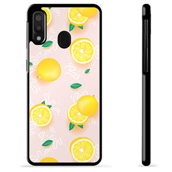 Samsung Galaxy A20e Skyddsskal - Citronmönster Animerad