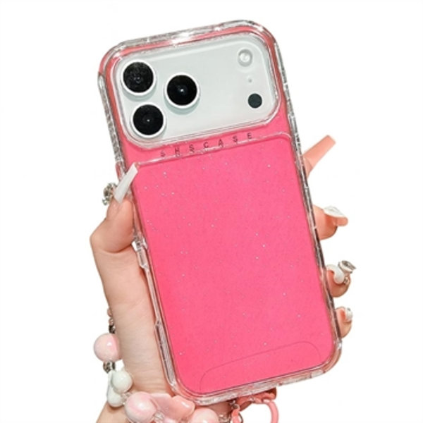 iPhone 17 Pro Max Glitter Stötsäkert hybridskal med... Rosa