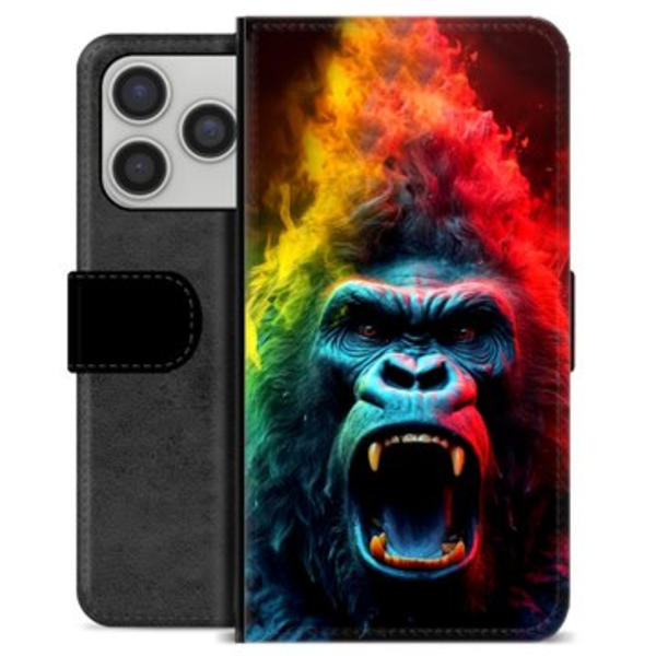 iPhone 17 Pro Premium Plånboksfodral - Gorilla Animerad