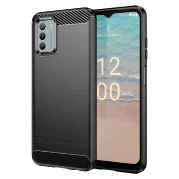 Nokia G22 Borstat TPU Skal - Kolfiber - Svart Svart