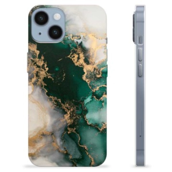 iPhone 14 TPU-Skal - Jade Marmor Färgrik