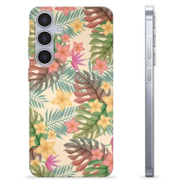 Samsung Galaxy S24+ TPU-Skal - Rosa Blommor Rosa