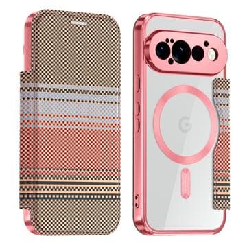 Google Pixel 11 Pro Snyggt magnetiskt flipfodral med RFID-... Rosa