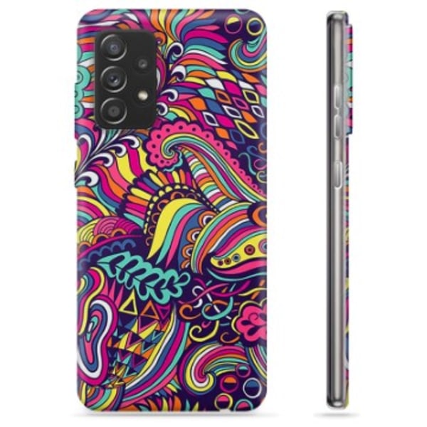 Samsung Galaxy A52 5G, Galaxy A52s TPU-Skal - Abstrakta Blommor Animerad