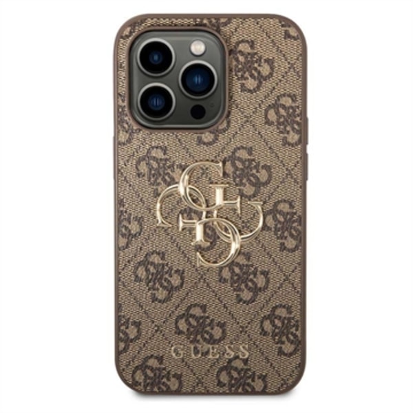 iPhone 15 Pro Max Guess 4G Big Metal Logo Hybrid Skal - Brun Brun