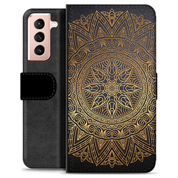 Samsung Galaxy S21 5G Premium Plånboksfodral - Mandala Animerad