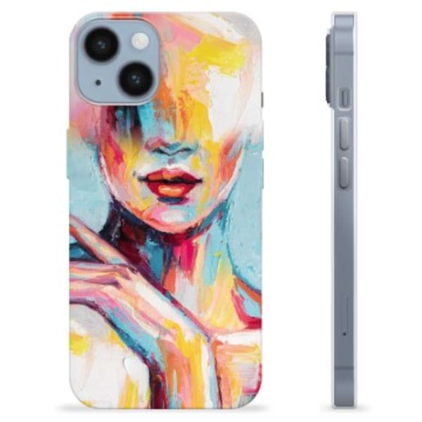 iPhone 14 TPU-Skal - Abstrakt Porträtt Animerad