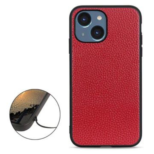 Elegant iPhone 14 Plus Läder Skal - Röd Röd