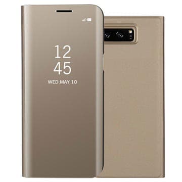 Luxury Mirror View Samsung Galaxy Note8 Flipfodral - Guld Guld