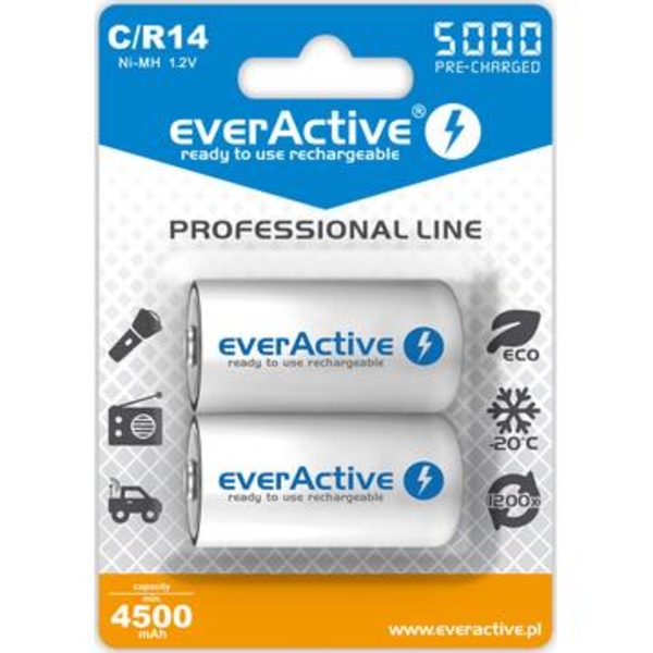 EverActive Professional Line EVHRL14-5000 Uppladdningsbara C-...
