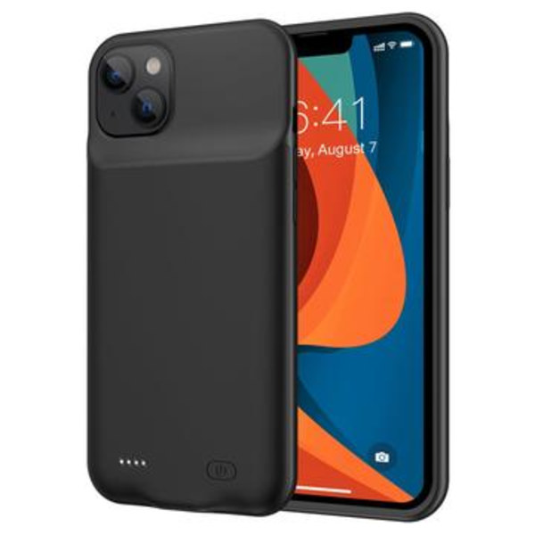 iPhone 14 Backup Batteriskal - 7000mAh - Svart Svart