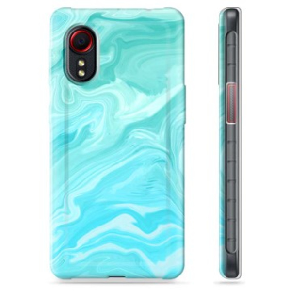 Samsung Galaxy Xcover 5 TPU-Skal - Blå Marmor Blå