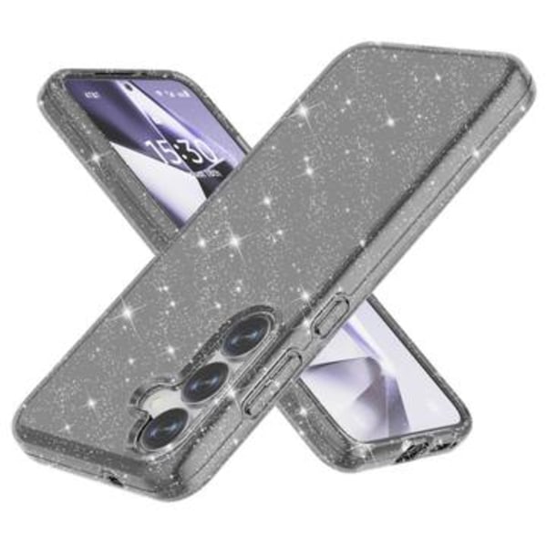 Samsung Galaxy S25 Stylish Glitter Series Hybrid Skal - Svart Svart