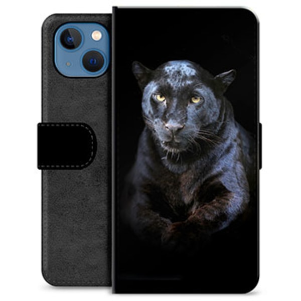 iPhone 13 Premium Plånboksfodral - Svart Panter Animerad