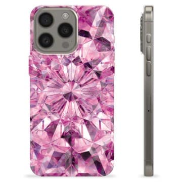 iPhone 15 Pro Max TPU-Skal - Rosa Kristall Rosa