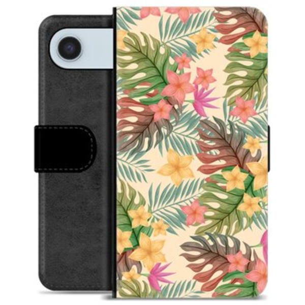 iPhone Air Premium Plånboksfodral - Rosa Blommor Animerad
