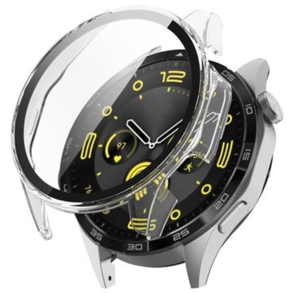 Huawei Watch GT 4 Plastskal med Härdat Glas Skärmskydd -... Genomskinlig