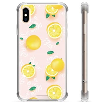 iPhone X / iPhone XS Hybridskal - Citronmönster Animerad