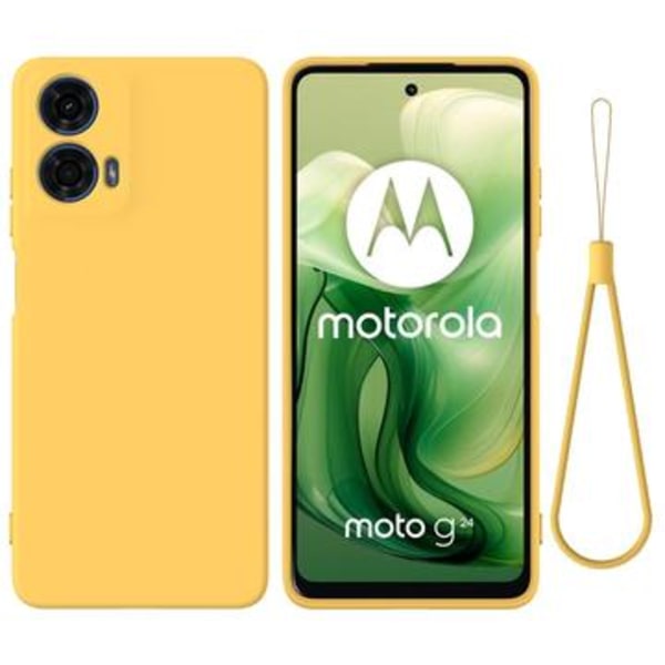 Motorola Moto G04/G24 Liquid Silikonskal - Gul Gul