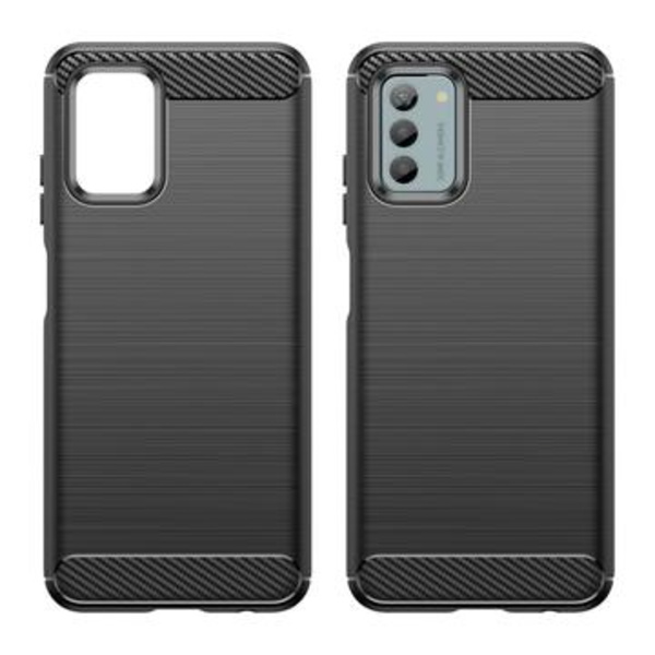Nokia G22 Borstat TPU Skal - Kolfiber - Svart Svart