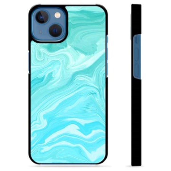 iPhone 13 Skyddsskal - Blå Marmor Blå