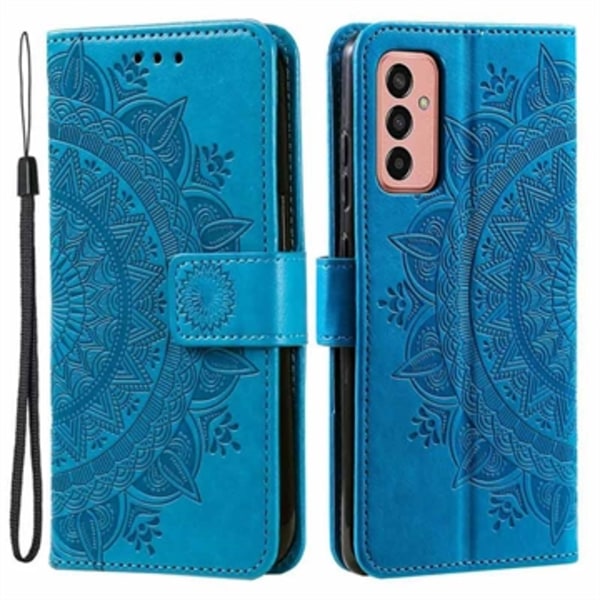 Samsung Galaxy A14/A14 5G Mandala Series Plånboksfodral - Blå Blå