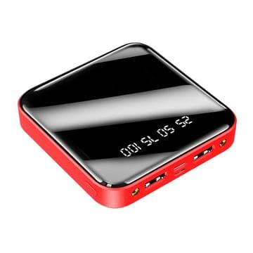 Mini Power Bank 20000mAh - 2x USB - Röd Röd