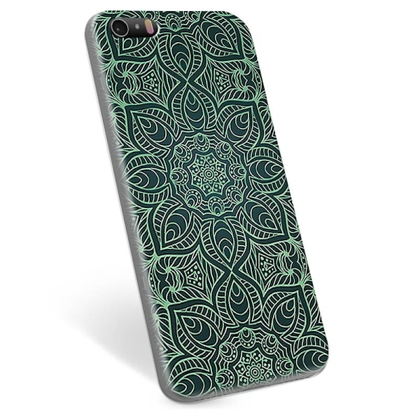 iPhone 5/5S/SE TPU-Skal - Grön Mandala Animerad