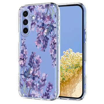 Samsung Galaxy A57 Blommigt TPU-skal - Blåregn Animerad
