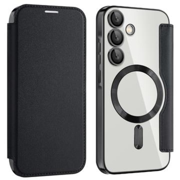 Samsung Galaxy A55 Flikfodral med kortplats - MagSafe-... Svart
