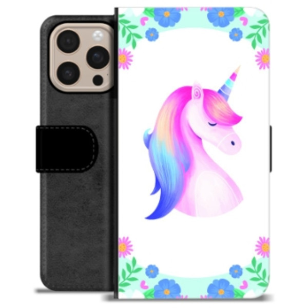 iPhone 16 Pro Max Premium Plånboksfodral - Enhörning Animerad