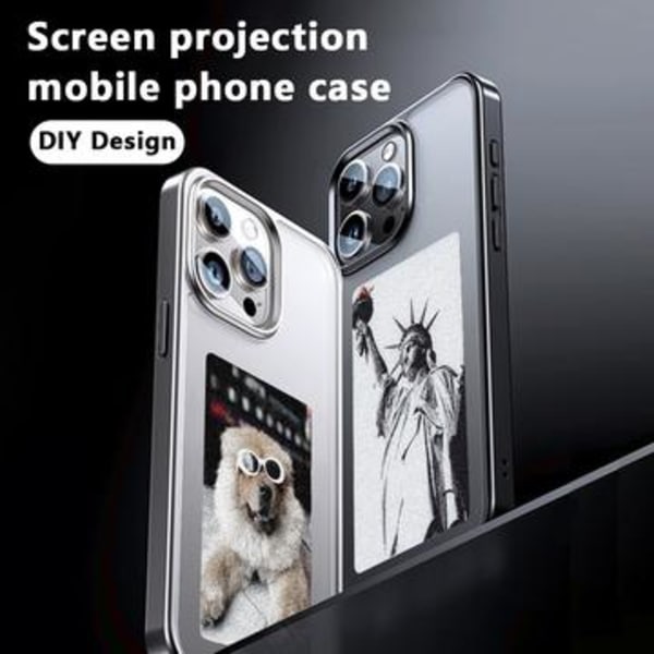 iPhone 14 Pro DIY E-InkCase NFC-fodral - Grå Grå