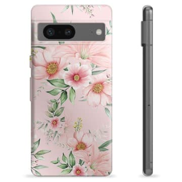 Google Pixel 7 TPU-Skal - Vattenfärg Blommor Animerad