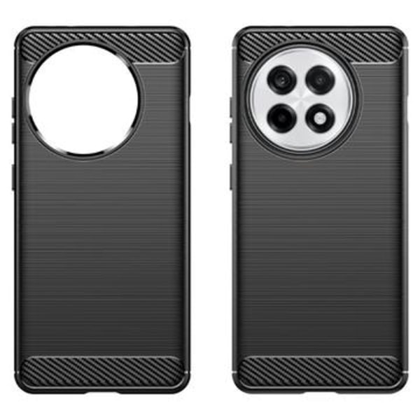 OnePlus Ace 5/5 Pro/13R Borstat TPU Skal - Kolfiber - Svart Svart