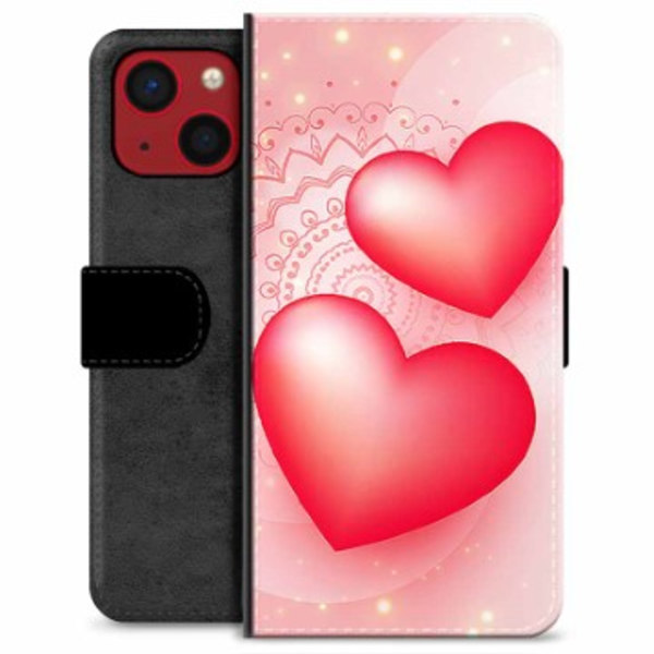 iPhone 13 Mini Premium Plånboksfodral - Kärlek Animerad