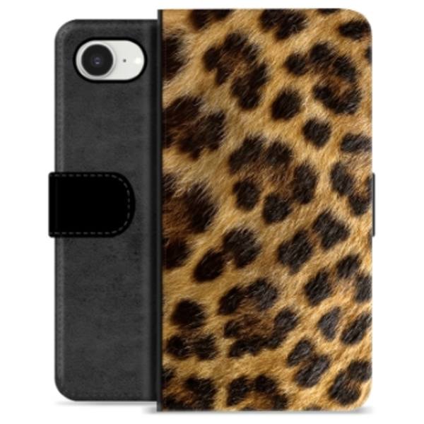 iPhone 16e Premium Plånboksfodral - Leopard Animerad