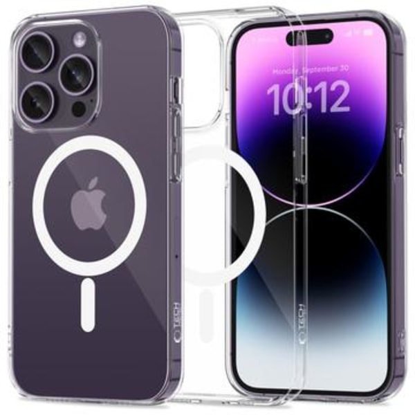 iPhone 14 Pro Tech-Protect FlexAir Magnetiskt TPU-Skal - Klar Genomskinlig