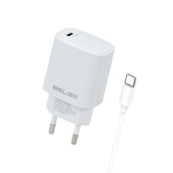 Beline PD 3.0 USB-C laddningsaggregat - 20W - Vit Gul