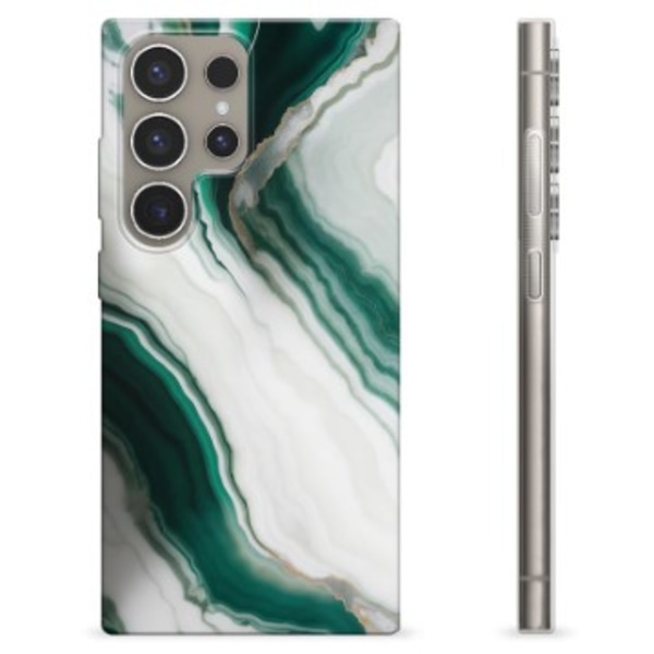 Samsung Galaxy S24 Ultra TPU-Skal - Smaragdmarmor Färgrik