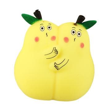 Kawaii päron-squishy leksak som kramas, för barn och vuxna Gul