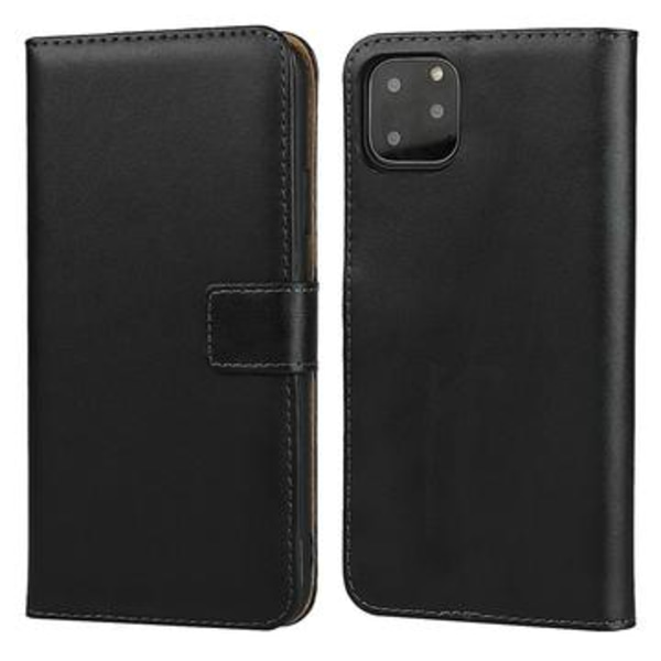 iPhone 11 Läder Plånboksfodral med Stativfunktion - Svart Svart