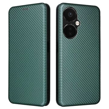 OnePlus Nord CE 3 Lite/N30 Flipfodral - Kolfiber - Grön Grön
