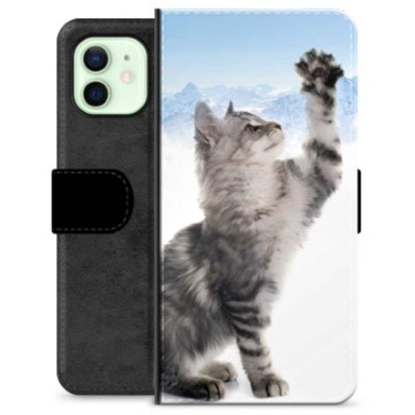 iPhone 12 Premium Plånboksfodral - Kat Animerad