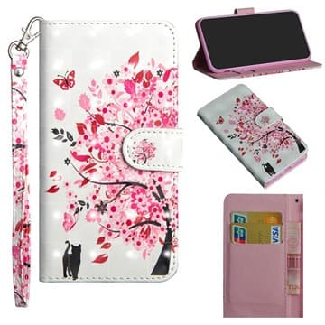 Wonder Series iPhone 12 mini Plånboksfodral - Blommande Träd Animerad