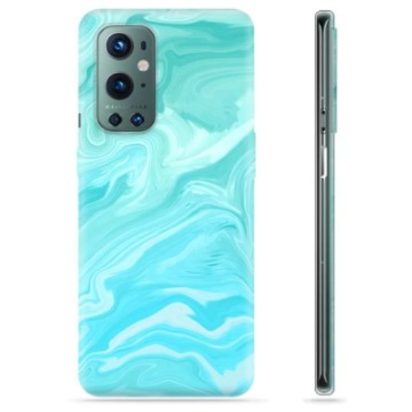 OnePlus 9 Pro TPU-Skal - Blå Marmor Blå