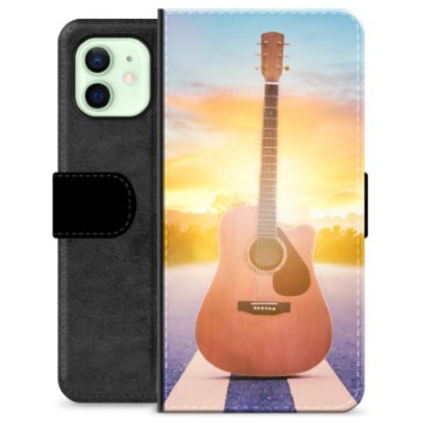 iPhone 12 Premium Plånboksfodral - Gitarr Animerad
