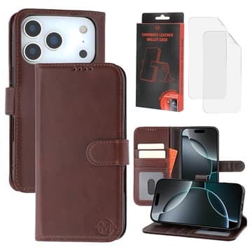 iPhone 17 Pro Max MyTPhone CardMate plånboksfodral i läder... Brun